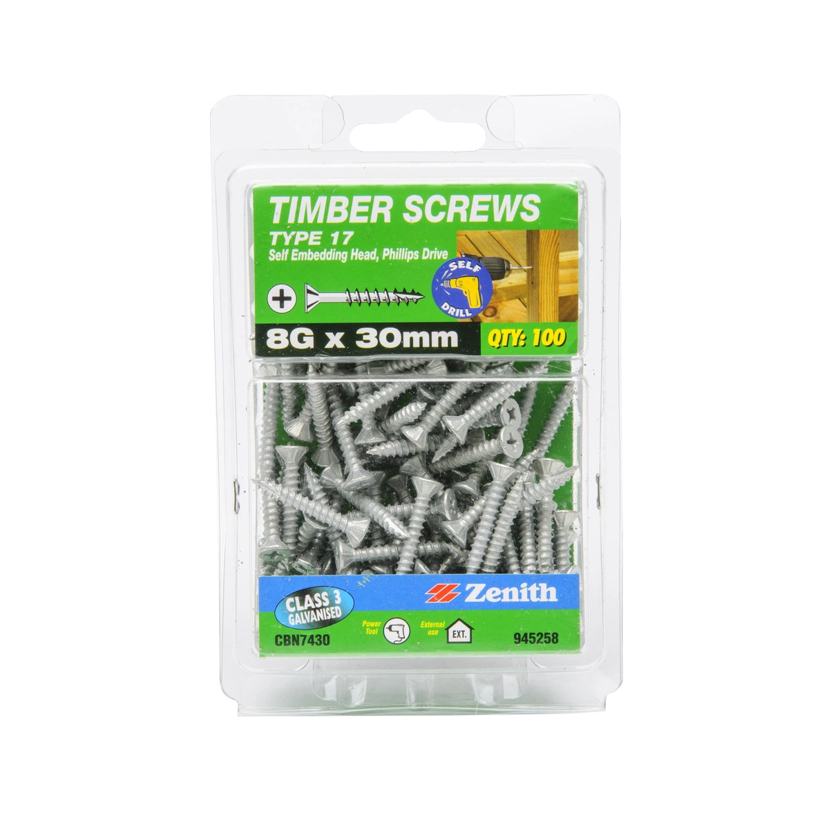 Zenith Timber Screws Button Galv