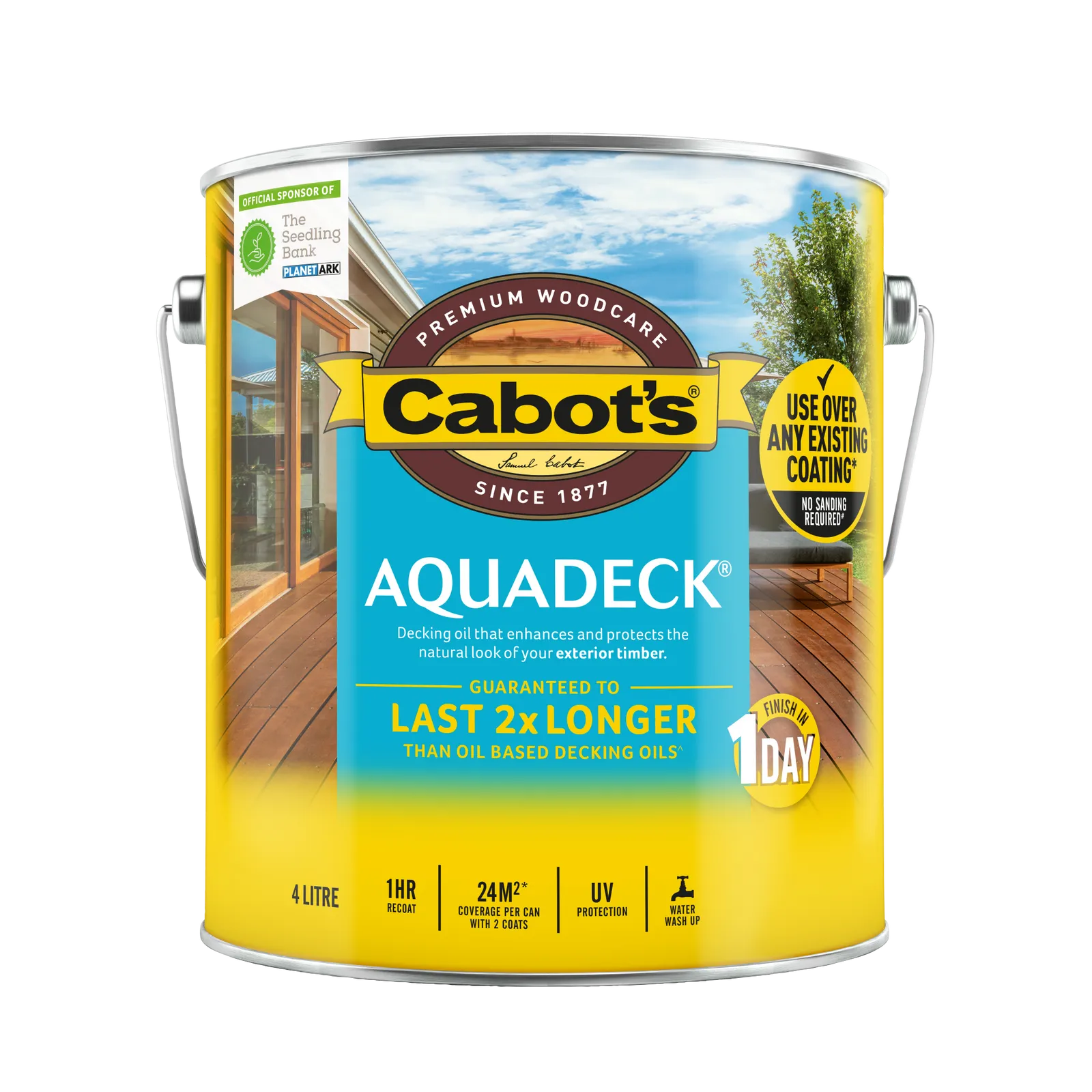 Cabot's 4L Aquadeck Natural Exterior Decking Oil