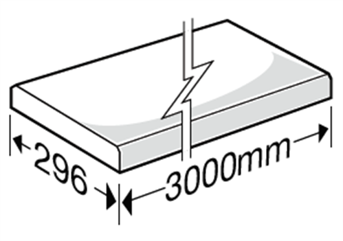 HardieDeck Finishing Board 1 x Groove 19 x 296 x 3000mm #404782