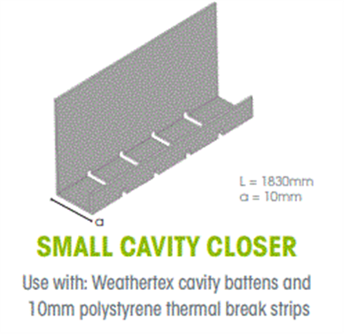 Weathertex Cavity Closer Small 10 x 1830mm #149400