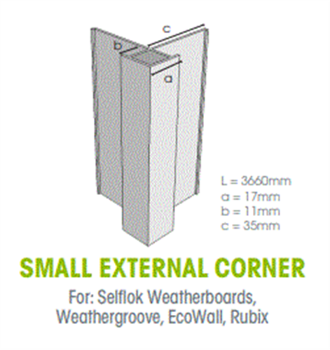 Weathertex Corner Box External Small 3660mm #149700