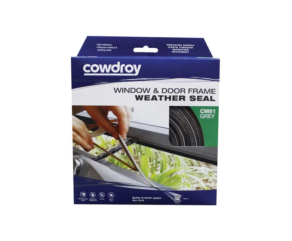 Cowdroy Brush Window & Door Weather Seal Grey 7 x 9mm CM61