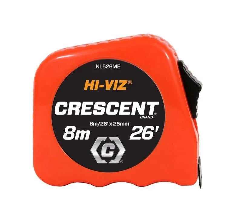 Crescent Tape Measure Hi-Viz 8m/26' x 25mm