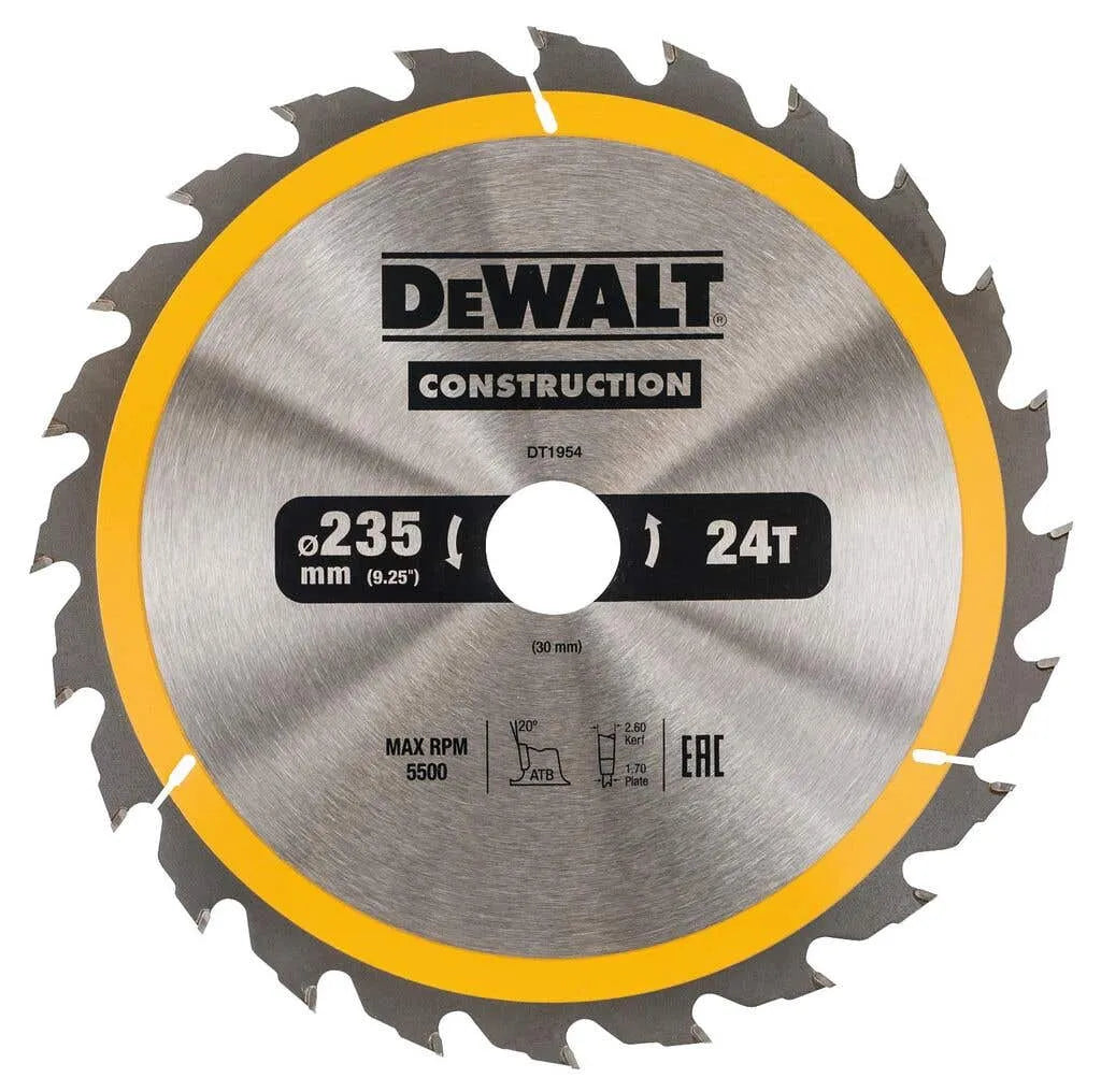 DeWalt Construction Circle Saw Blade 235mm