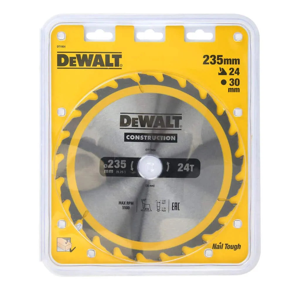 DeWalt Construction Circle Saw Blade 235mm