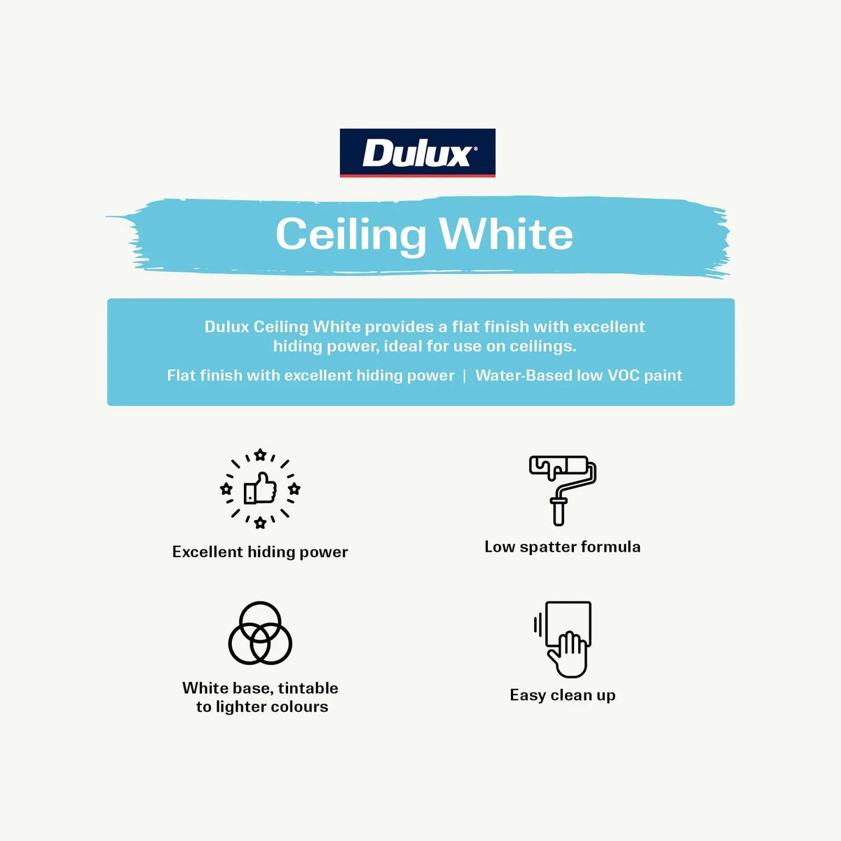 Dulux Ceiling White 10L