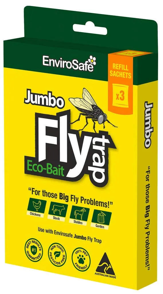 EnviroSafe Jumbo Fly Trap Eco-Bait Refill 3 Pack