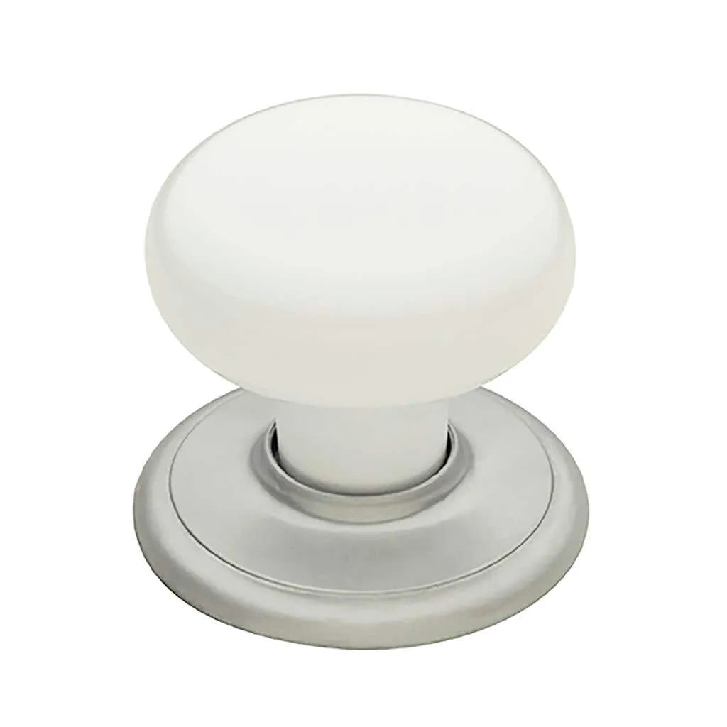 Gainsborough Classic Series Knobset Wardrobe White/Satin Chrome