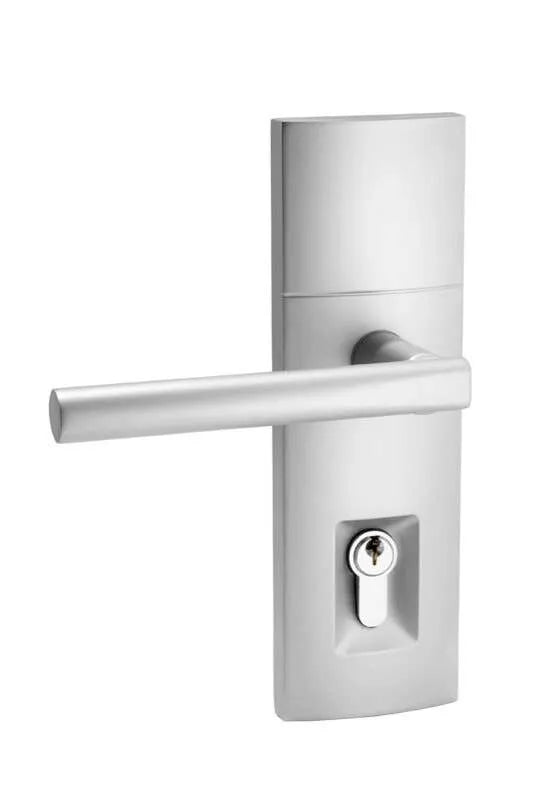 Gainsborough Trilock Align Entrance Leverset Double Cylinder in Satin Chrome