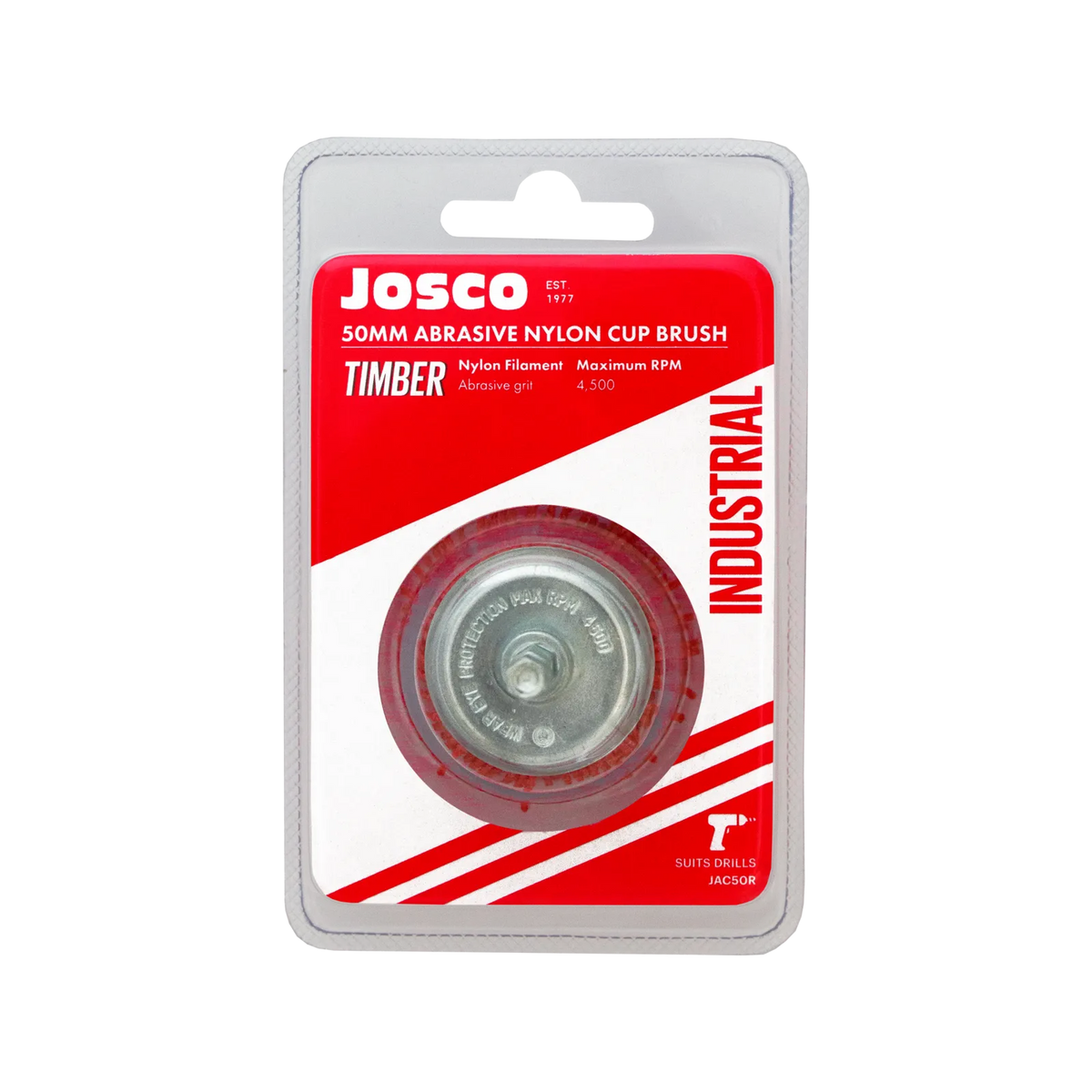 Josco Abrasive Nylon Cup Brush 50mm