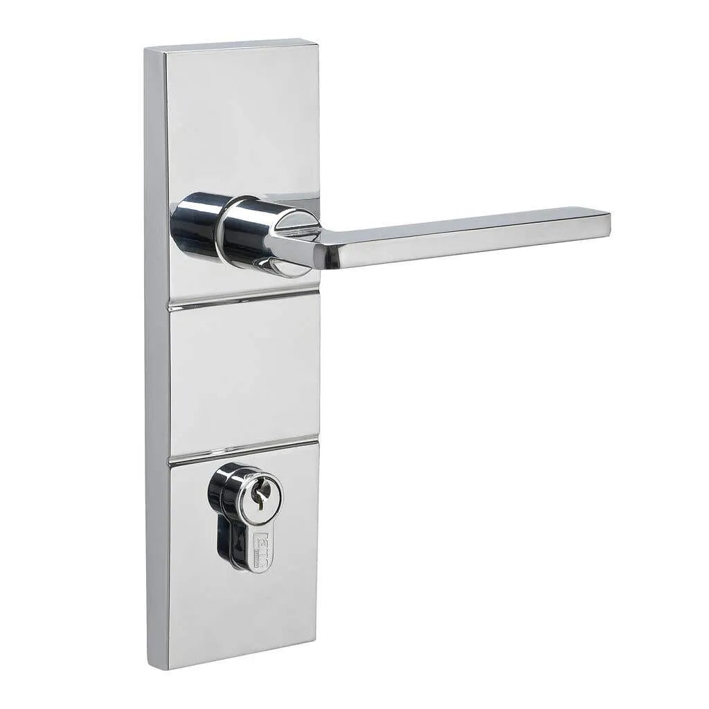 Lane Murano Corvan Lockset Double Cylinder Polished Chrome