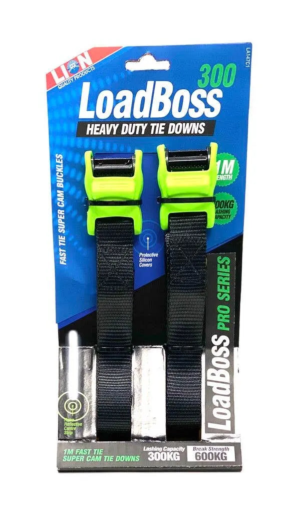 Lion LoadBoss Heavy Duty Tie Downs 1m - 2 Piece