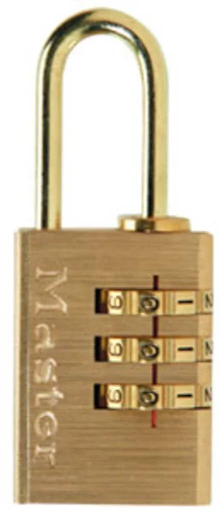 Master Lock Combo Padlock Brass 20mm