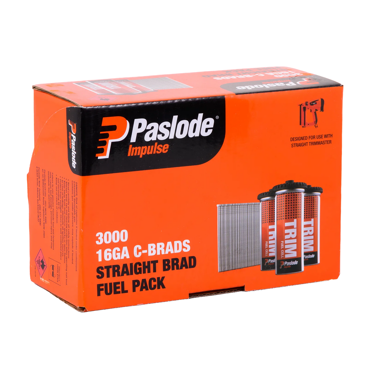 Paslode 25 x 1.6mm C25 Impulse Brad With Fuel - 3000 Pack