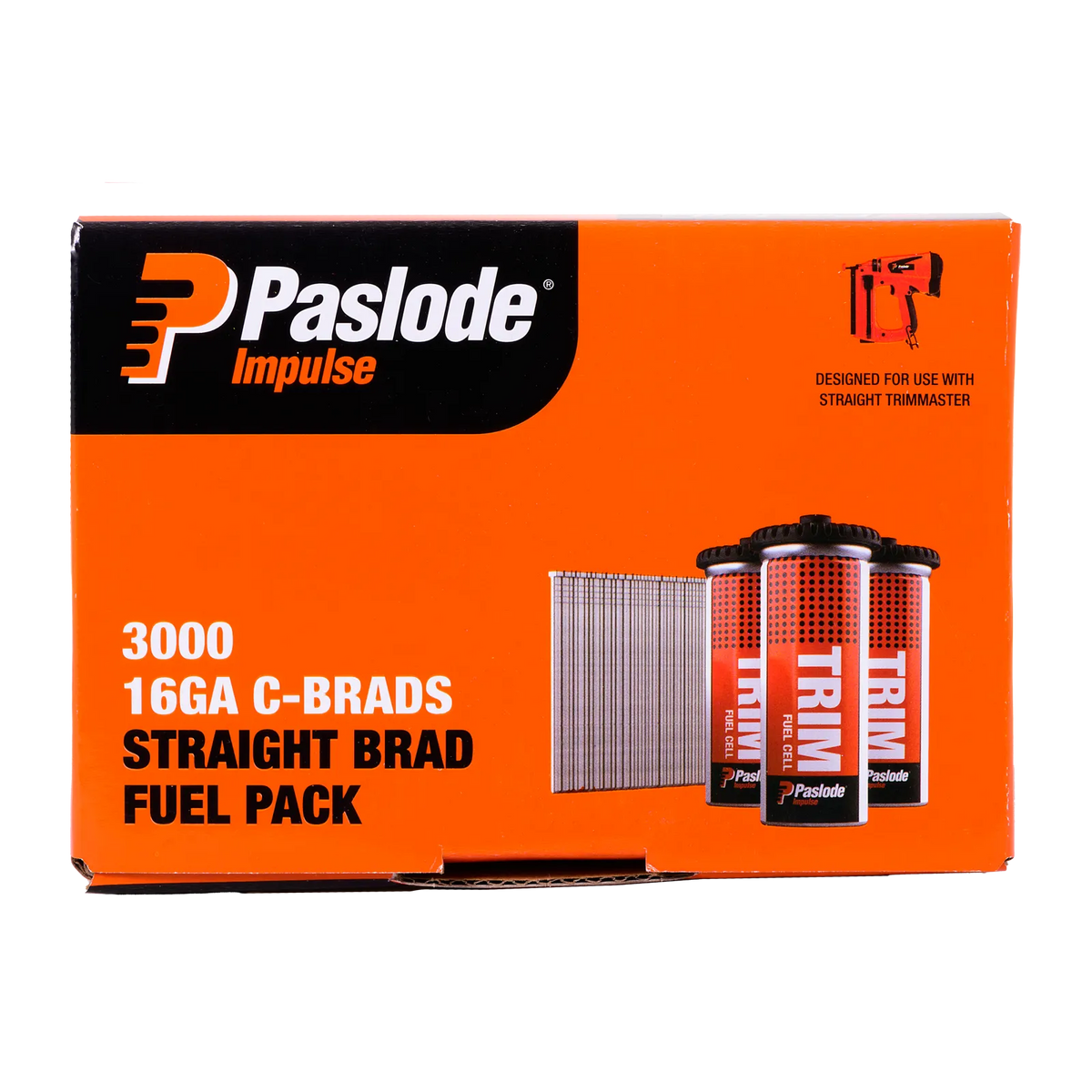 Paslode 38 x 1.6mm C38 Impulse Brad With Fuel - 3000 Pack
