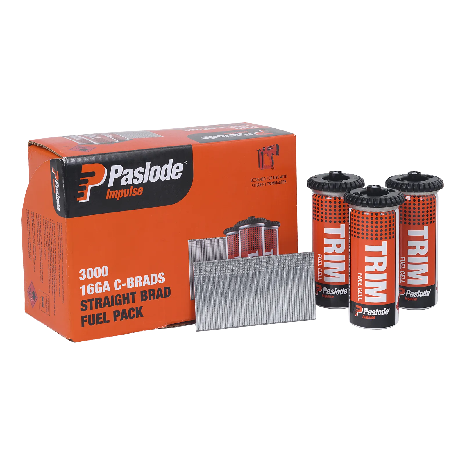 Paslode 45 x 1.6mm C45 Impulse Brad With Fuel - 3000 Pack