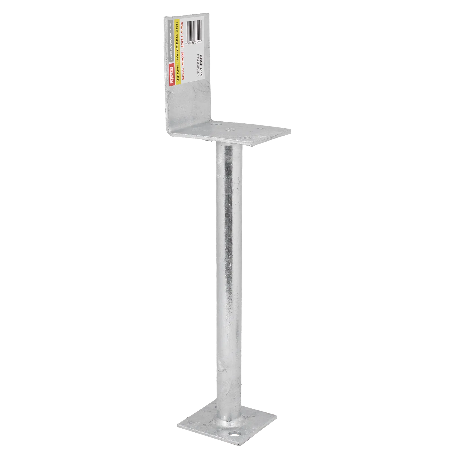 Pryda Half Stirrup Post Anchor M10 x 300mm