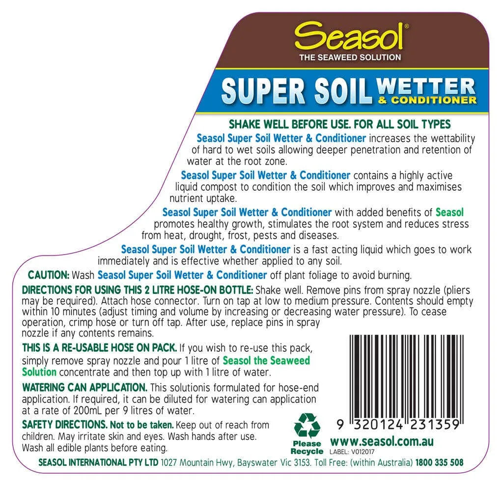 Seasol Super Soil Wetter & Conditioner Hose On 2L