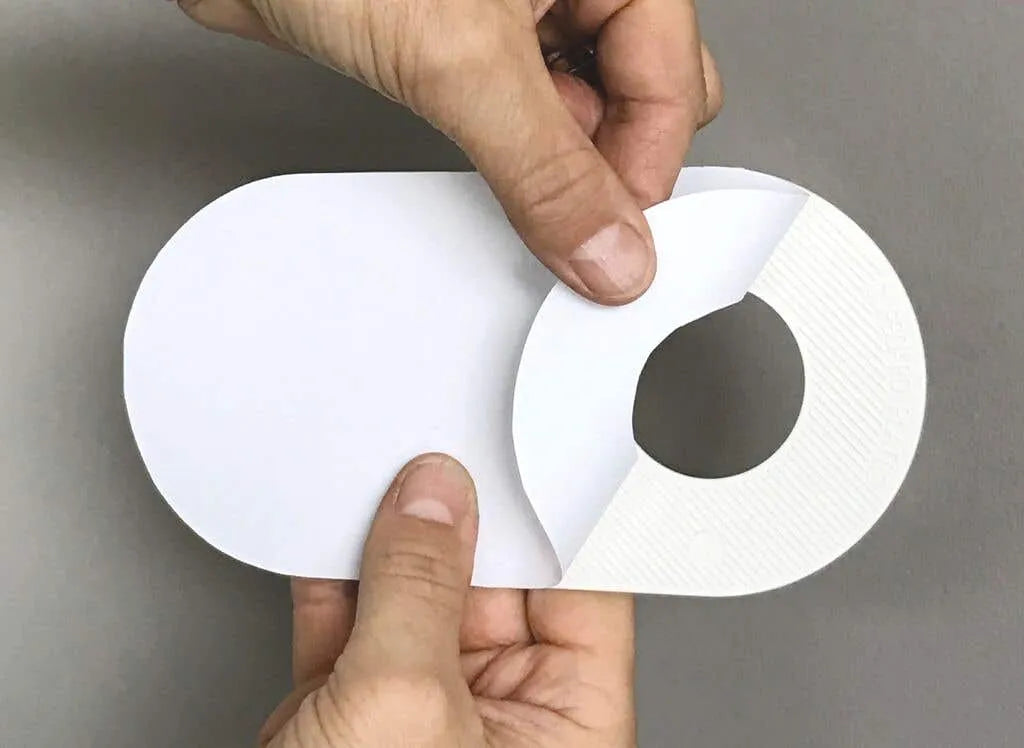 Self Adhesive Cupboard Plate Oval White 40mm - 10 Pack