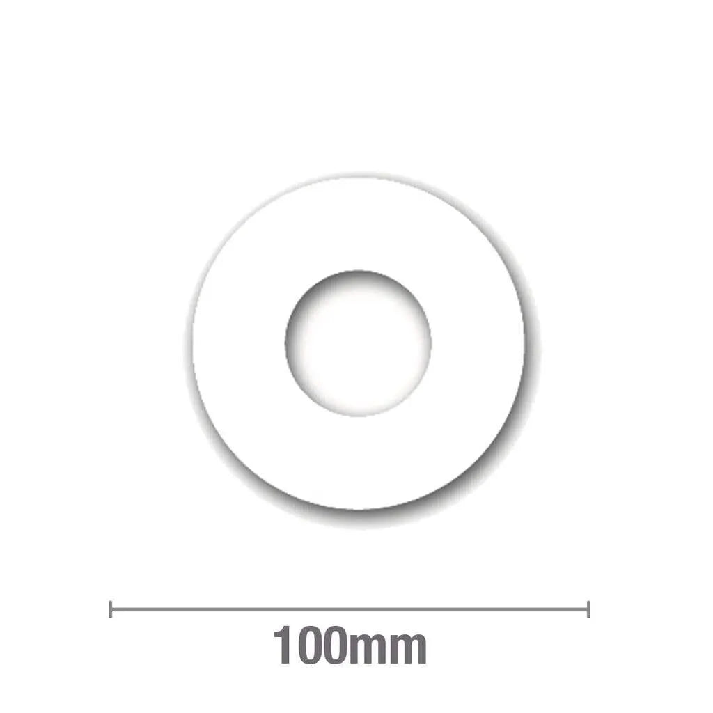 Self Adhesive Cupboard Plate Round White 40mm - 10 Pack