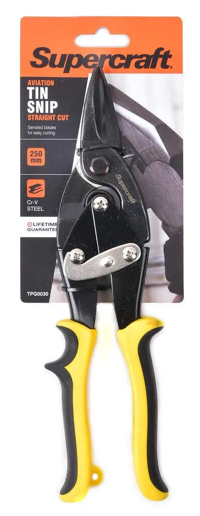 Supercraft Aviation Tin Snips Straight Cut 250mm
