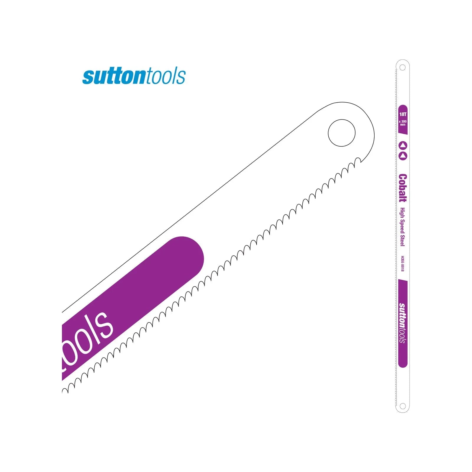 Sutton 300mm 24 TPI Cobalt Hacksaw Blade - 2 Pack