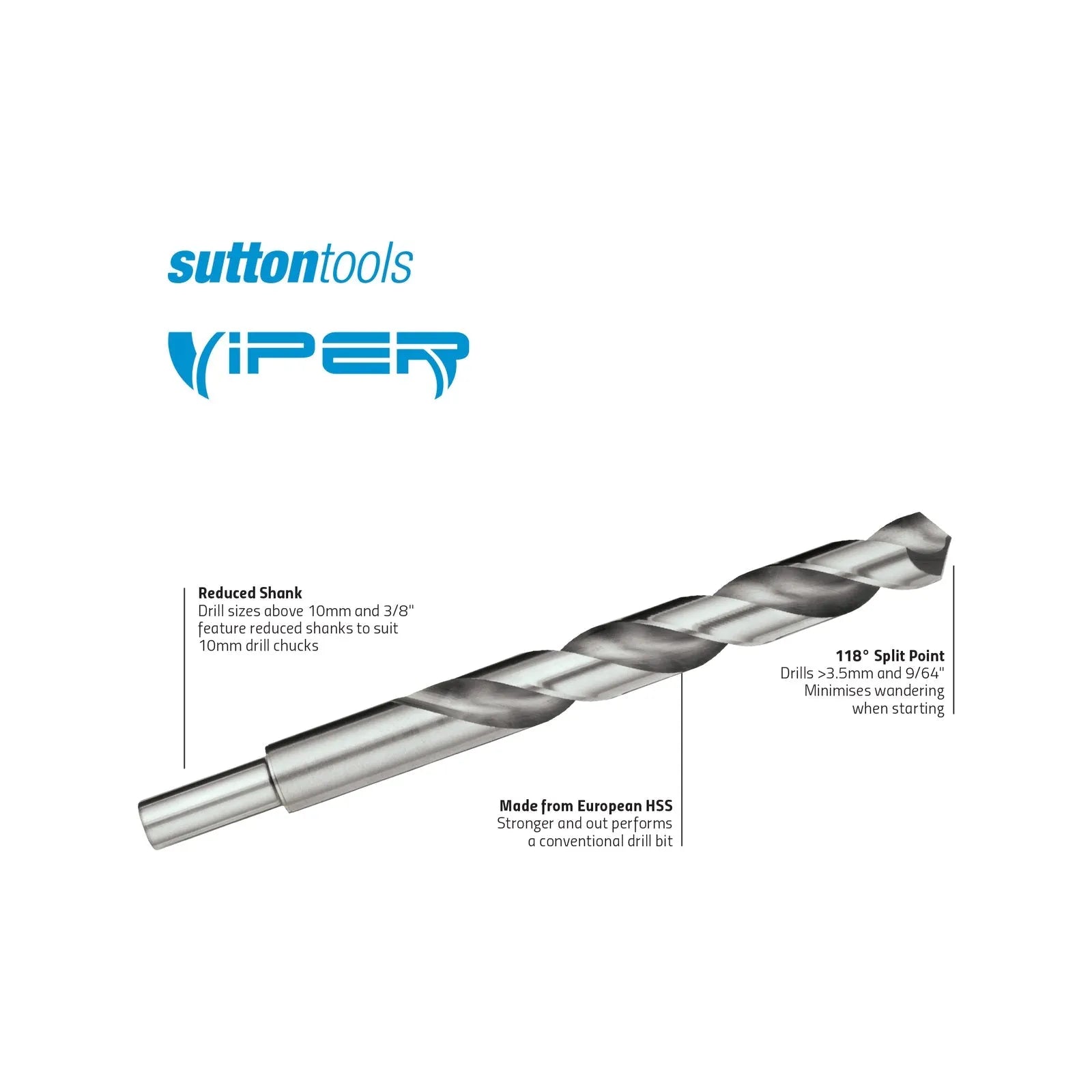 Sutton Tools 19/64" Viper Jobber Drill Bit