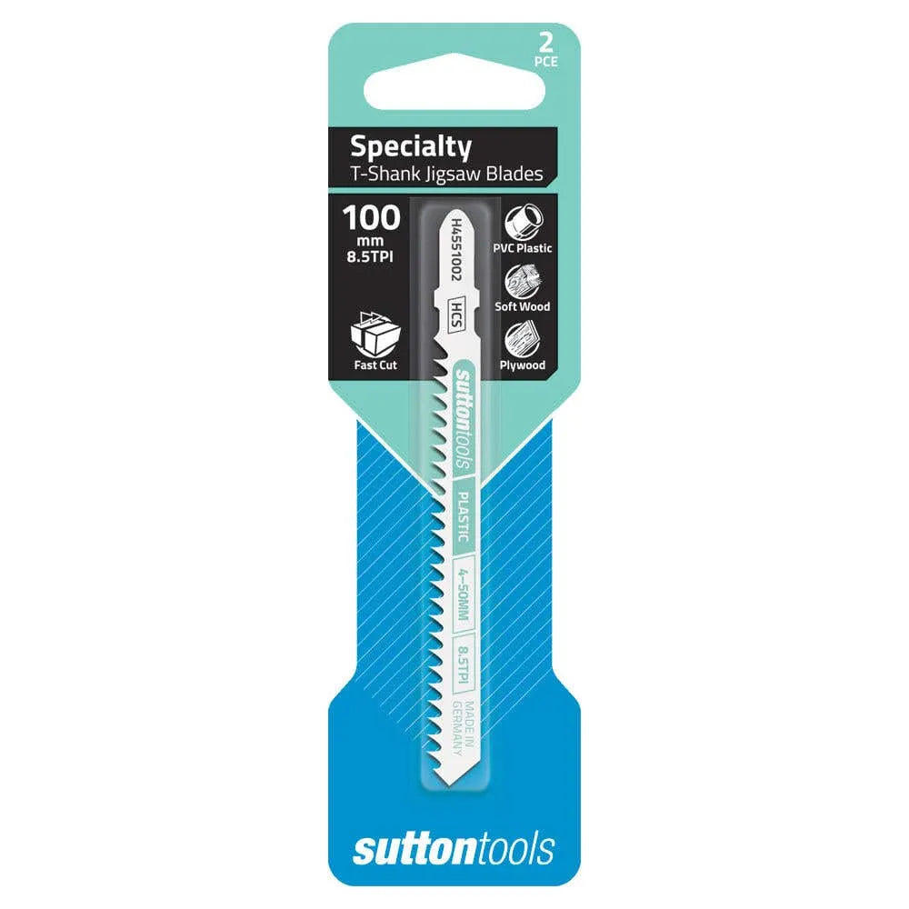 Sutton U-Shank Jigsaw Blade Specialty Plastics 100mm - 2 Piece