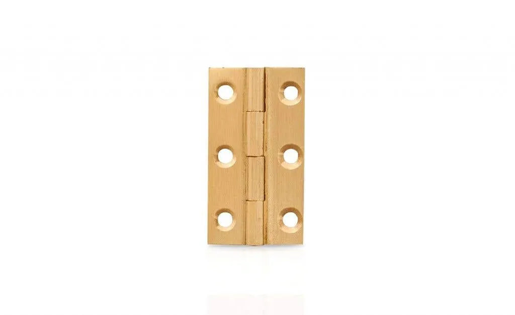 Trio Brass Door Hinge Fixed Pin Self Colour 38 x 22 x 1.25mm