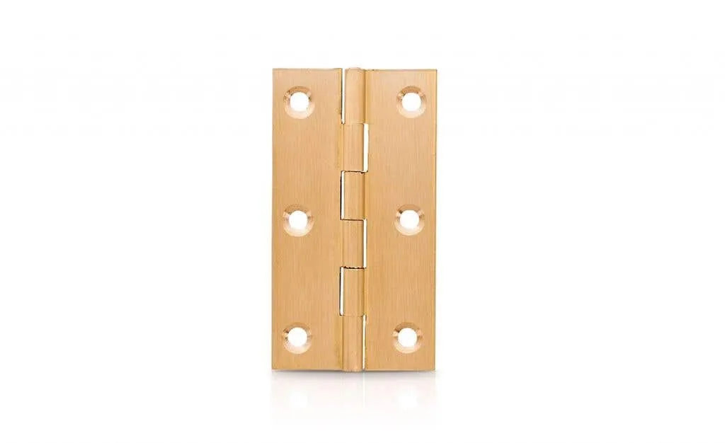 Trio Brass Door Hinge Fixed Pin Self Colour 63 x 35 x 1.50mm
