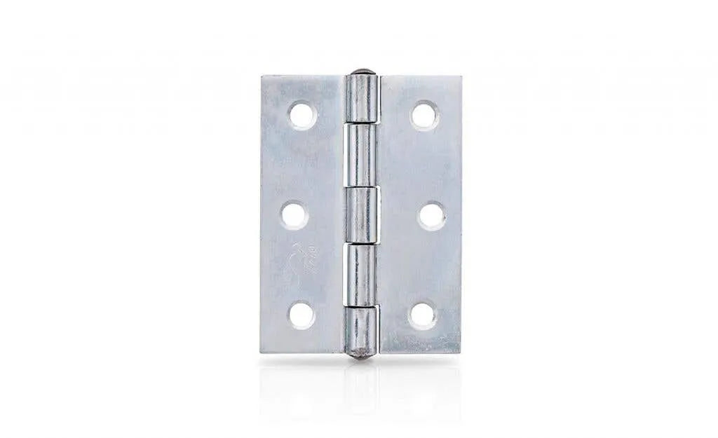 Trio Door Butt Hinge Fixed Pin Zinc Plated 70 x 50 x 1.6mm