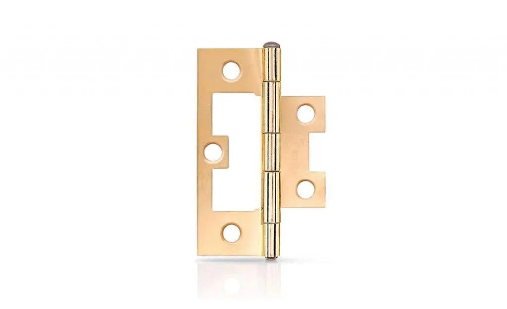 Trio Hirline Door Hinge Fixed Pin Brass Plated 75 x 44 x 1.6mm