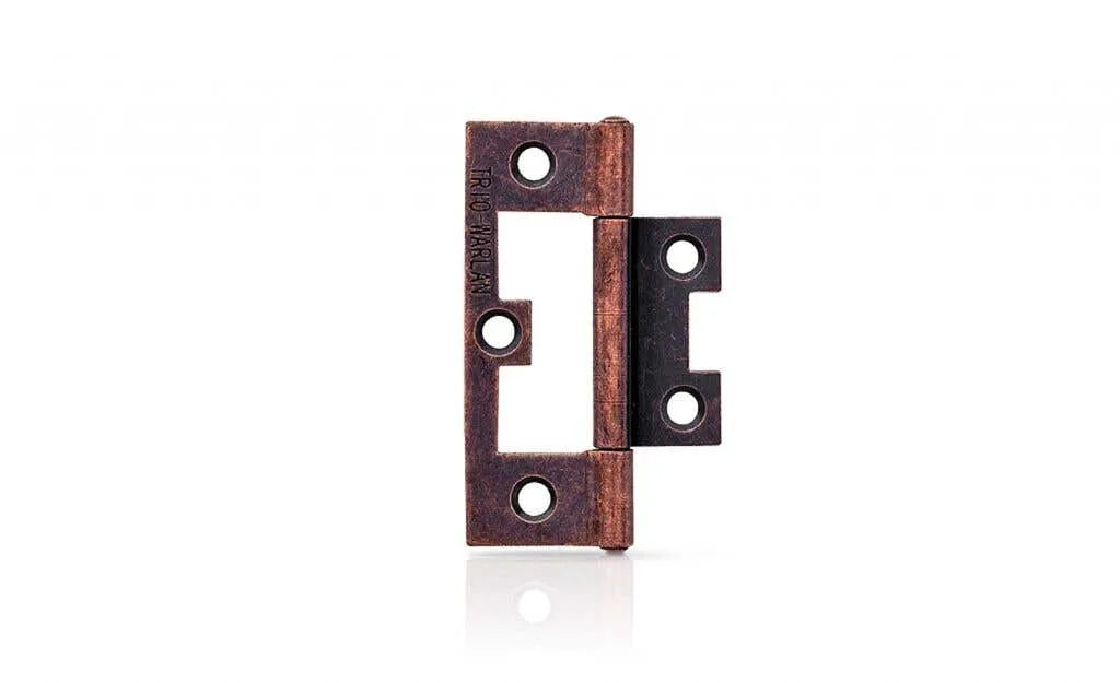 Trio Hirline Door Hinge Fixed Pin Florentine Bronze 75 x 44 x 1.6mm