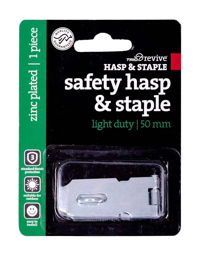 Trio Light Duty Hasp & Staple 50mm