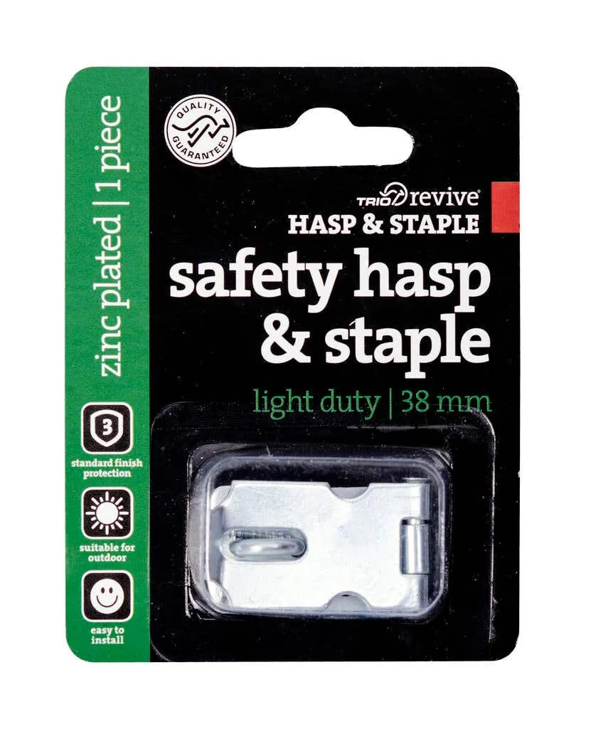 Trio Light Duty Safety Hasp & Staple 38mm