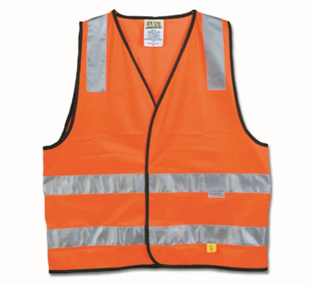 Vest Hi-Vis Safey Vest Day-Night Orange Large