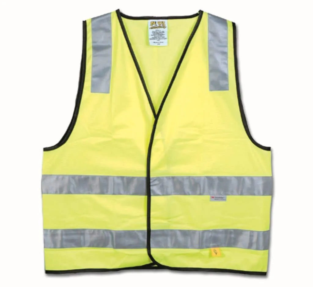 Vest Hi-Vis Safey Vest Day-Night Yellow Large