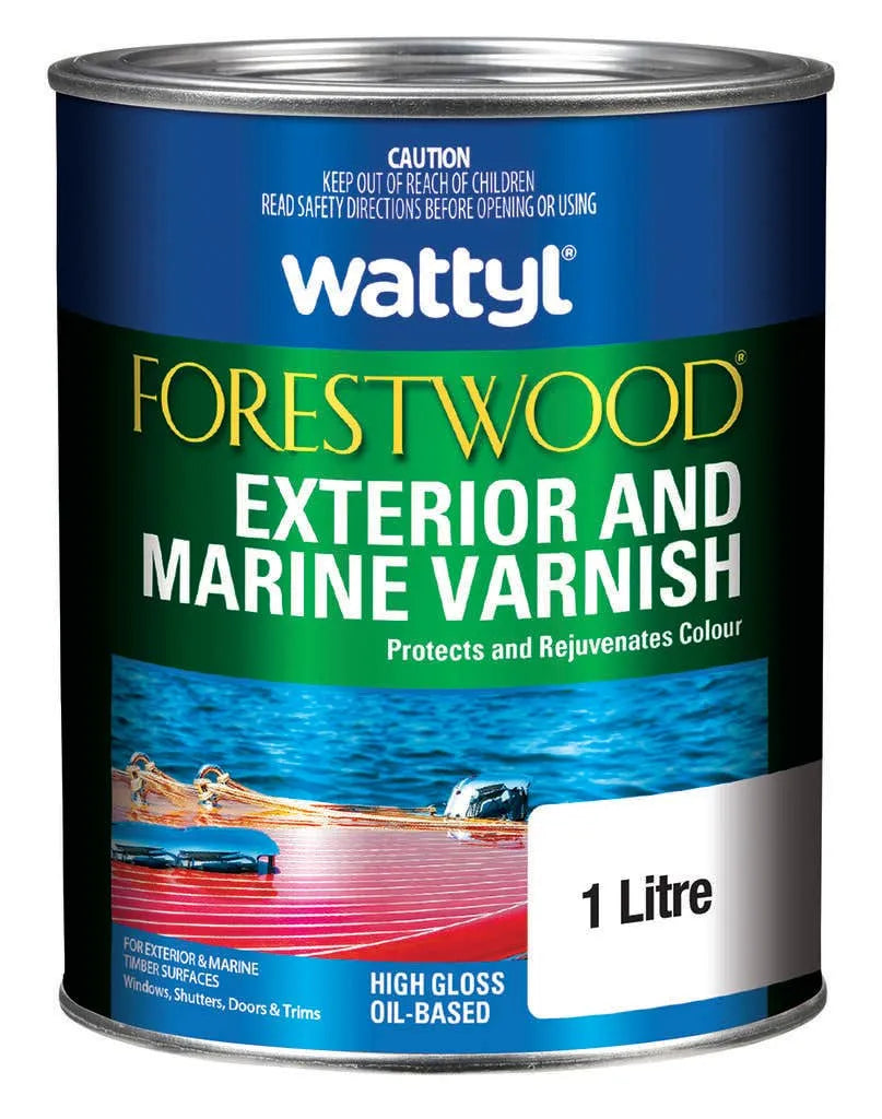 Wattyl Forestwood Exterior & Marine Varnish Gloss 1L