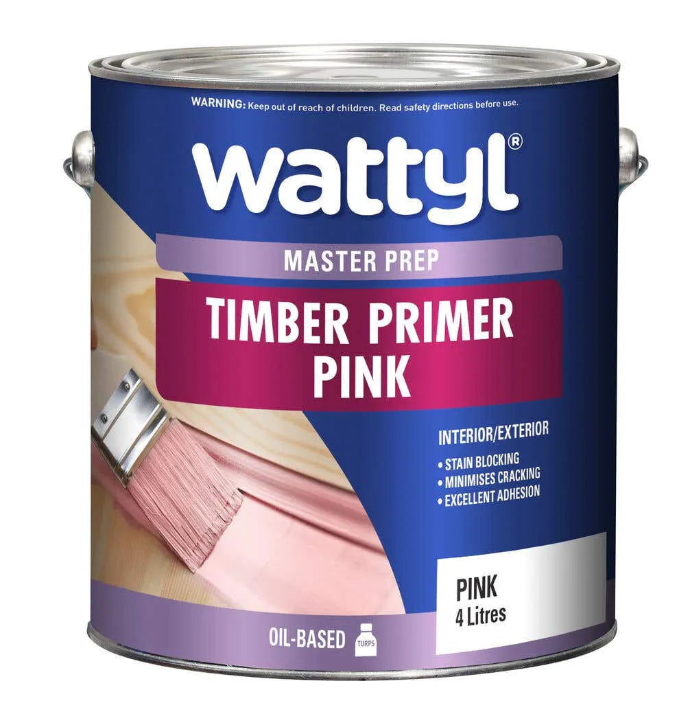 Wattyl Master Prep Timber Primer Pink 4L