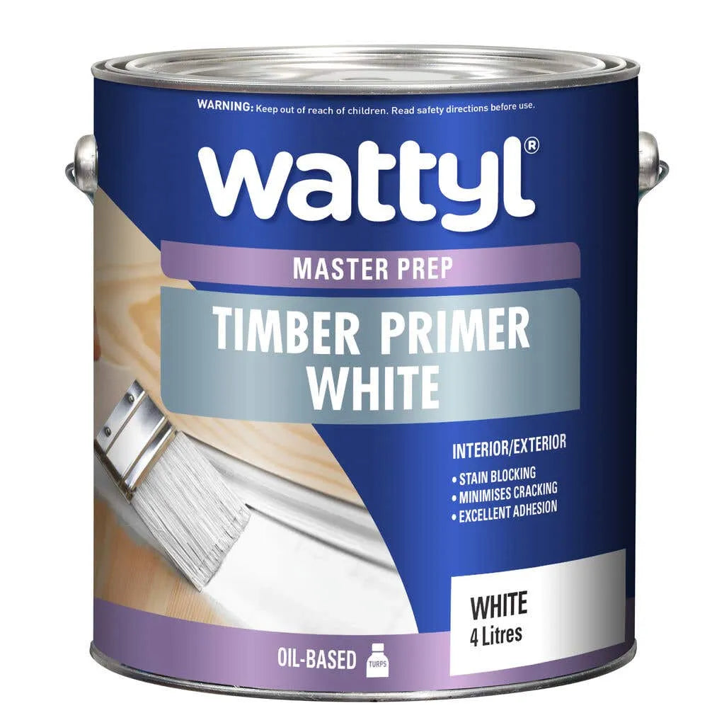 Wattyl Master Prep Timber Primer White 4L