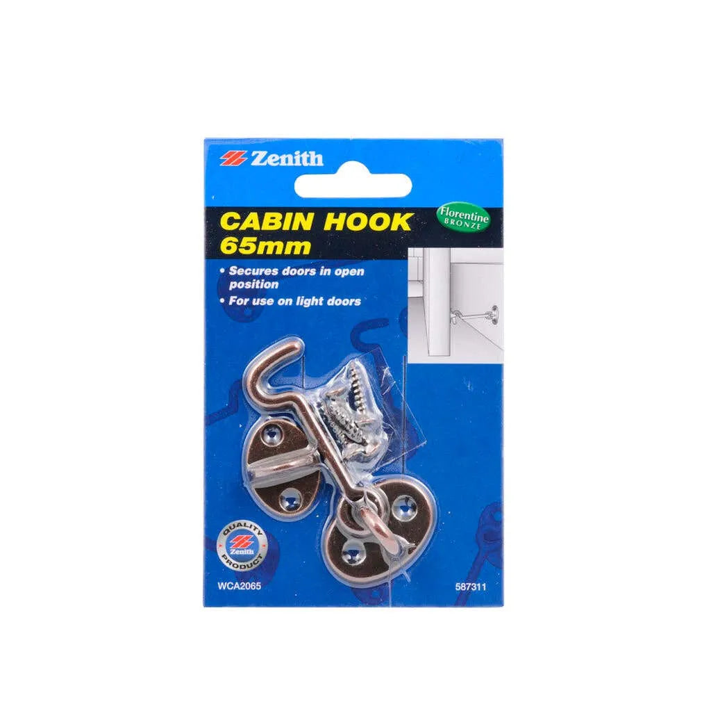 Zenith Cabin Hook Florentine Bronze 65mm