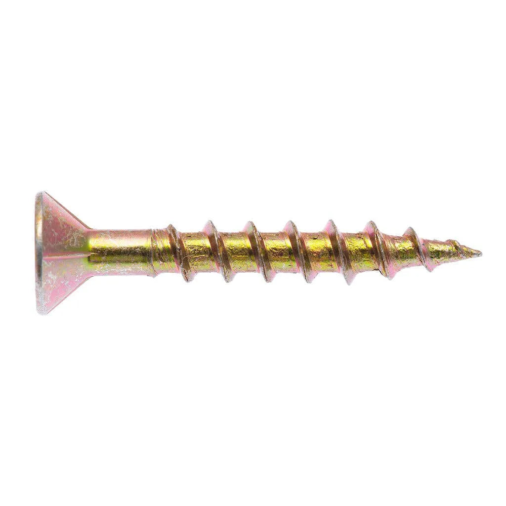 Zenith Chipboard Screw Philips Drive Gold Passivated 8G x 28mm - 500 Pack