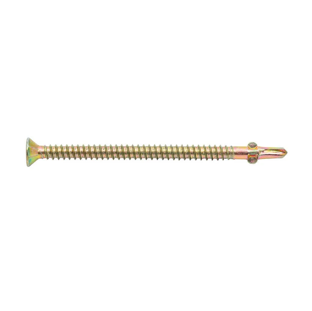 Zenith Metal Screws Countersunk with Wings Gold Passivated 10g x 75mm - 50 Pack