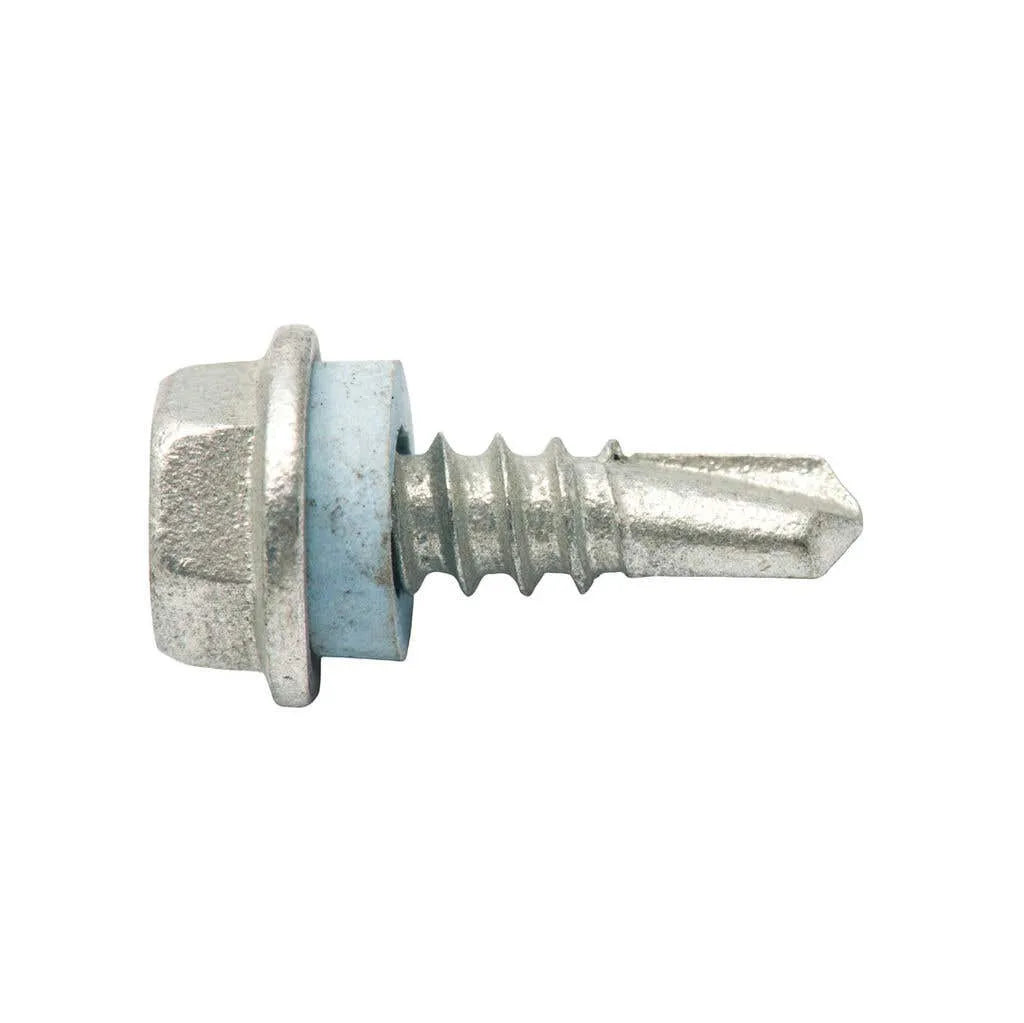 Zenith Metal Screws Hex Head with Seal Galv 10g x 16mm - 500 Pack
