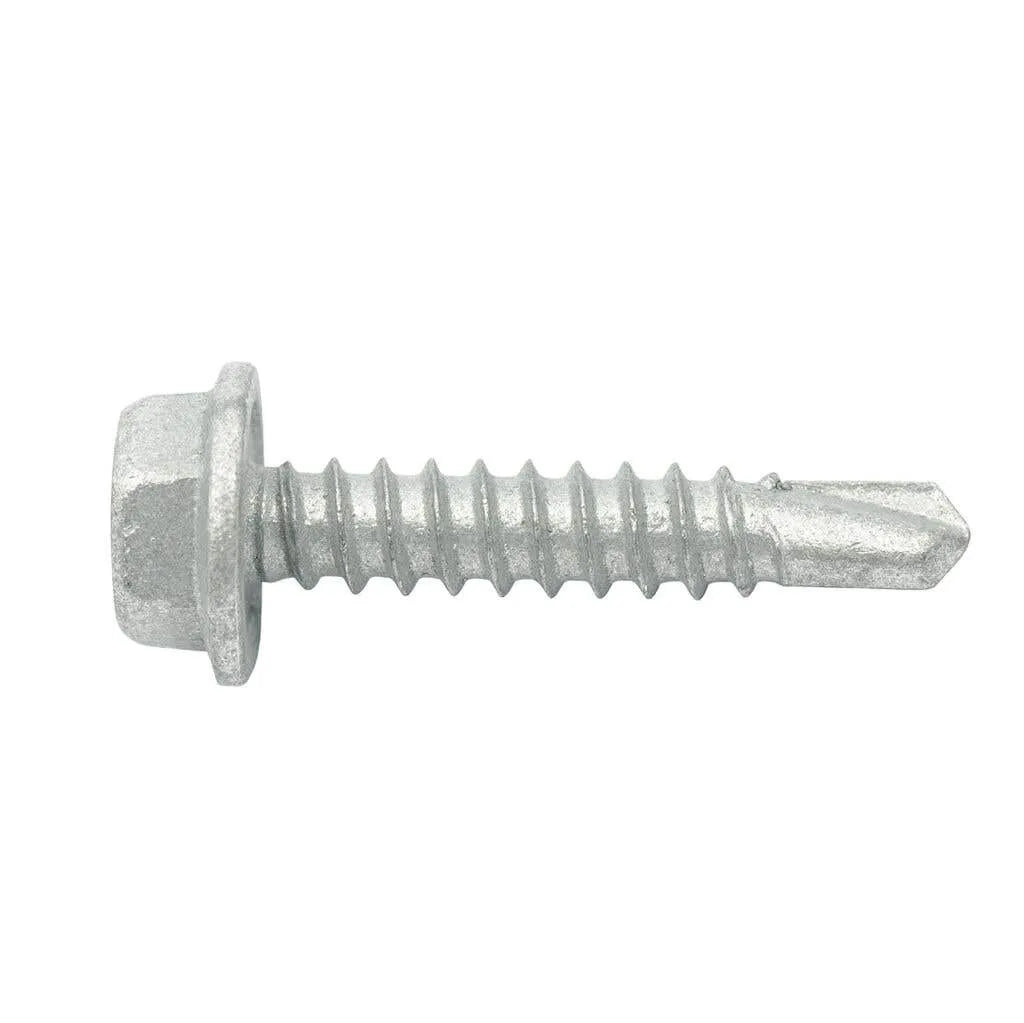 Zenith Metal Screws Hex Washer Head Galv 10g x 25mm - 50 Pack