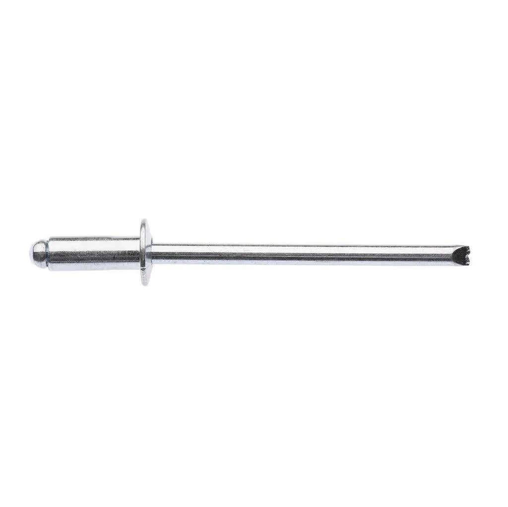 Zenith Rivet Open Steel 1/8"Dia - 3/16" Grip - 100 Pack