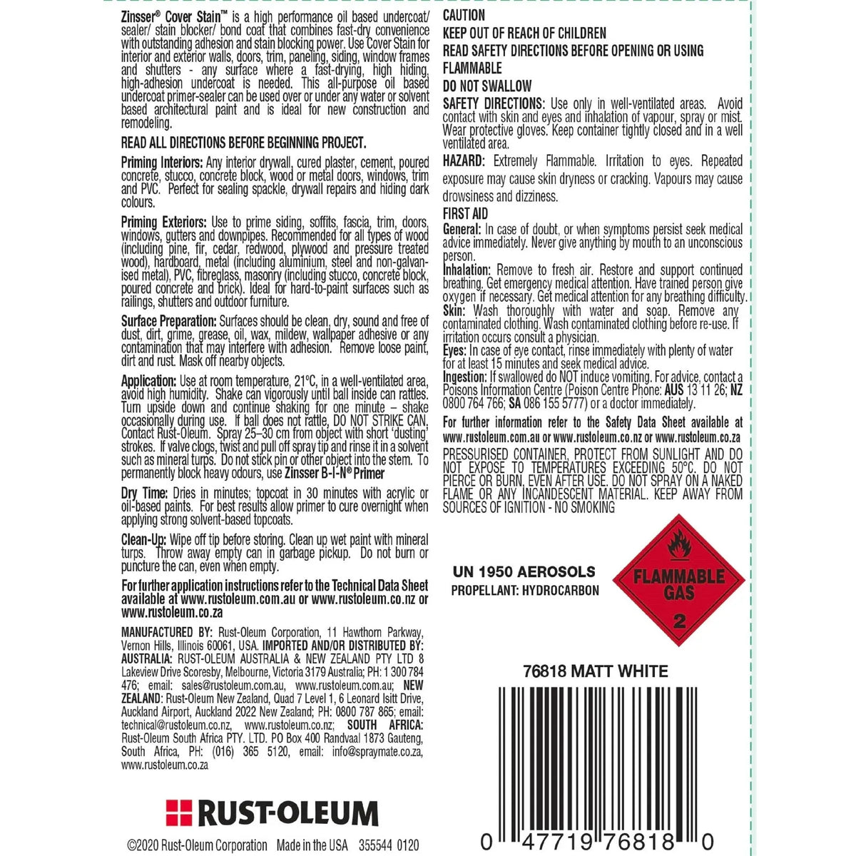 Zinsser Coverstain All Purpose Primer 369g
