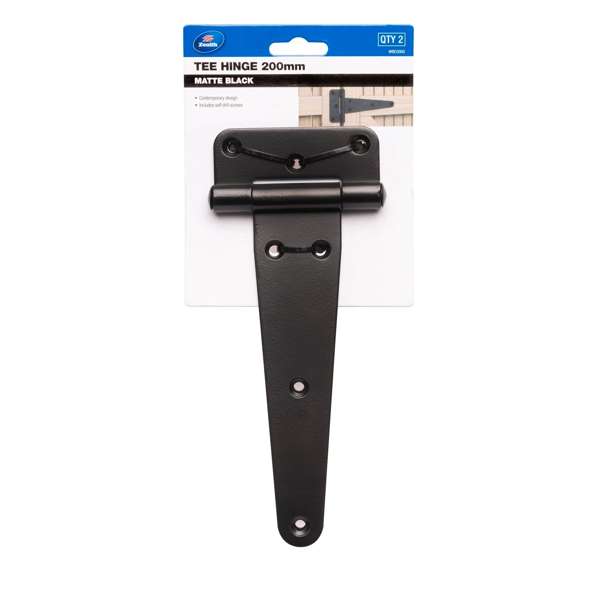 Zenith Tee Hinge 200mm Matte Black