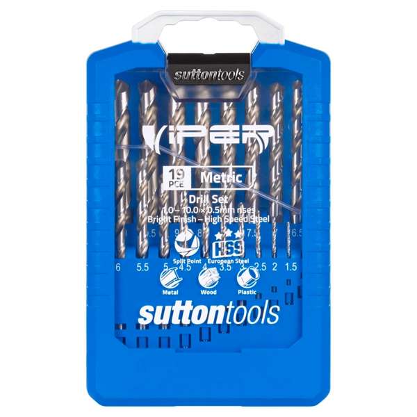 Sutton Tools Metric Viper Drill Bit Set - 19 Piece