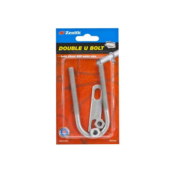 Zenith U Bolt Double 25mm Galv